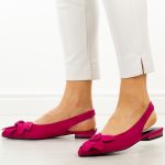 Fuksja skórzane czółenka damskie Vinceza 66951 kolor Fuksja.