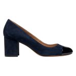 Geox Skórzane czółenka "Virnilisa" w kolorze granatowym rozmiar: 39 kolor blue.