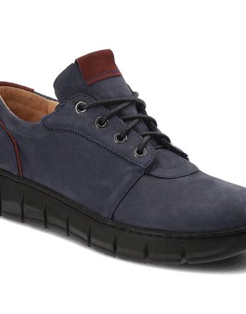 Granatowe Półbuty Armodo Modne Obuwie Damskie kolor granatowy