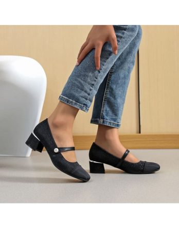 Lov'it Czółenka w kolorze czarnym z paskiem rozmiar: 37 kolor black.