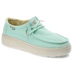 Miętowe Półbuty Pitas Wsuwane Obuwie Damskie kolor zielony