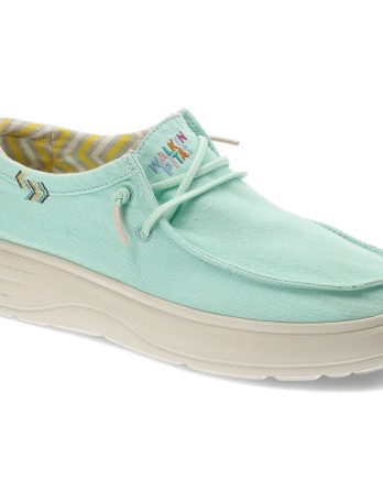 Miętowe Półbuty Pitas Wsuwane Obuwie Damskie kolor zielony