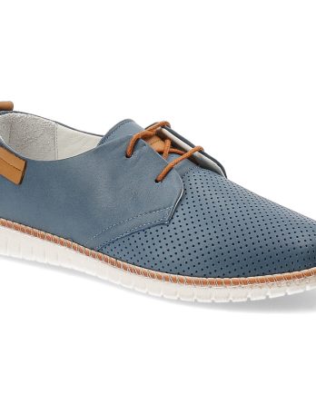 Niebieskie Półbuty Artiker Eleganckie Obuwie Damskie kolor niebieski