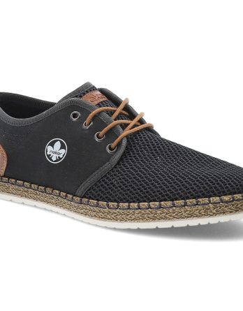 Niebieskie Półbuty Rieker Eleganckie Obuwie Damskie kolor niebieski