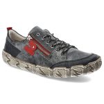 Niebieskie Półbuty Rieker Wygodne Obuwie Damskie kolor niebieski