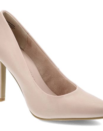 Różowe Czółenka Marco Tozzi Eleganckie Buty Na Obcasie kolor różowy.