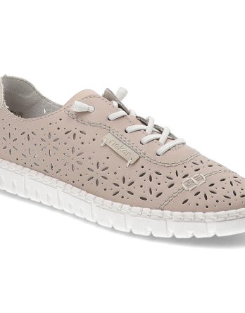 Różowe Półbuty Rieker Wygodne Obuwie Damskie kolor różowy