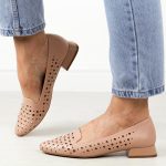 Różowe ażurowe czółenka damskie na obcasie M.Daszyński Sa178a-2 kolor Różowy.