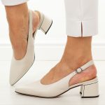 Skórzane Wt czółenka damskie Cambell 98335 kolor Biały.