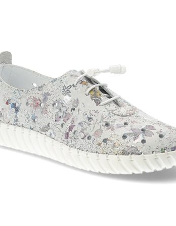 Srebrne Półbuty Artiker Modne Obuwie Damskie kolor srebrny