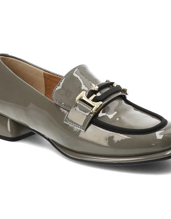 Szare Półbuty Artiker Eleganckie Obuwie Damskie kolor szary