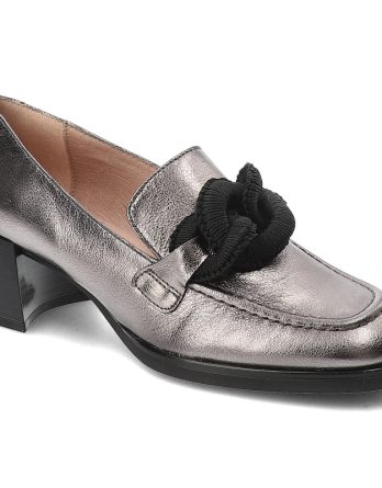 Szare Półbuty Hispanitas Eleganckie Obuwie Damskie kolor szary