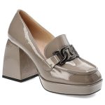 Szare Półbuty S.Barski Damskie Eleganckie Obuwie kolor szary
