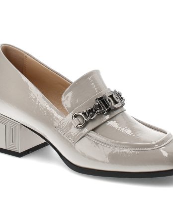 Szare Półbuty S.Barski Eleganckie Obuwie Damskie kolor szary