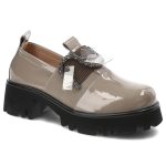 Szare Półbuty S.Barski Wygodne Buty Damskie kolor szary