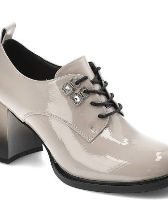 Szare Półbuty S.Barski Wygodne Obuwie Damskie kolor szary