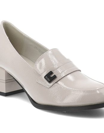 Szare Półbuty Vinceza Eleganckie Obuwie Damskie Na Obcasie kolor szary