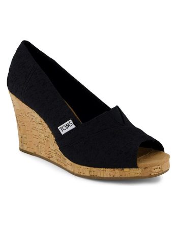 TOMS Czółenka w kolorze czarnym na obcasie rozmiar: 40 kolor black.