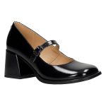 Wojas Skórzane czółenka w kolorze czarnym z paskiem rozmiar: 39 kolor black.