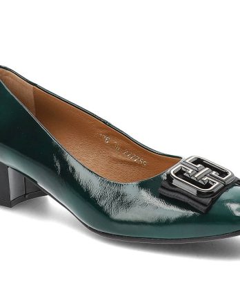 Zielone Czółenka Clasicco Damskie Eleganckie Obuwie kolor zielony.