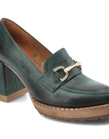 Zielone Półbuty Armodo Eleganckie Obuwie Damskie kolor zielony