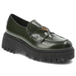 Zielone Półbuty Armodo Stylowe Obuwie Damskie kolor zielony