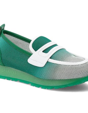 Zielone Półbuty Hispanitas Eleganckie Obuwie Damskie kolor biały