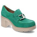 Zielone Półbuty Lemar Damskie Eleganckie Buty kolor zielony