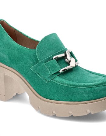 Zielone Półbuty Lemar Damskie Eleganckie Buty kolor zielony