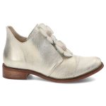 Złote Półbuty Armodo Eleganckie Obuwie Damskie Ze Skóry Naturalnej kolor złoty