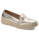 Złote Półbuty Armodo Modne Wsuwane Obuwie Damskie kolor złoty