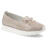 Złote Półbuty S.Barski Eleganckie Obuwie Damskie kolor złoty