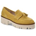 Żółte Półbuty Chebello Wygodne Skórzane Buty kolor żółty