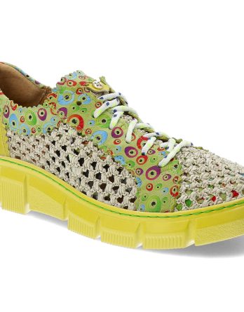 Żółte Półbuty Maciejka Modne Obuwie Damskie kolor żółty