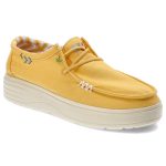 Żółte Półbuty Pitas Modne Obuwie Damskie kolor żółty