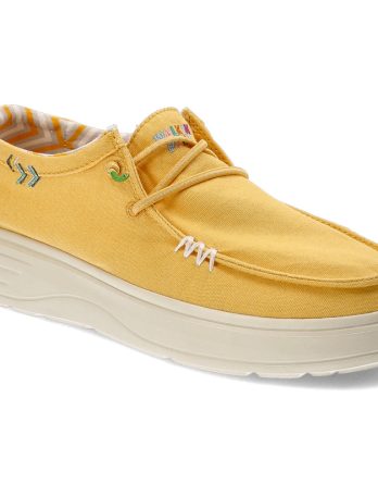 Żółte Półbuty Pitas Modne Obuwie Damskie kolor żółty